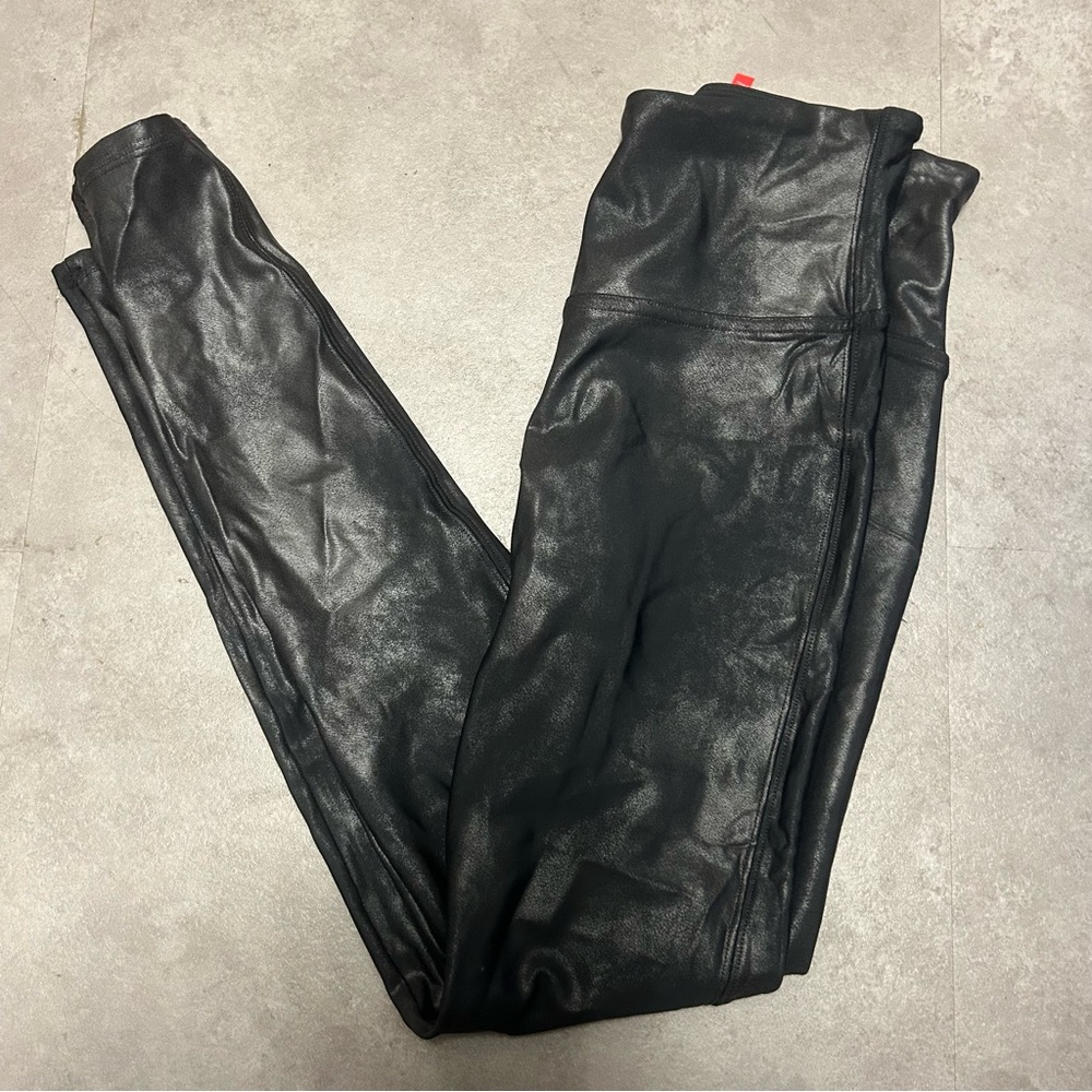 Spanx Faux Leather Leggings Size Medium